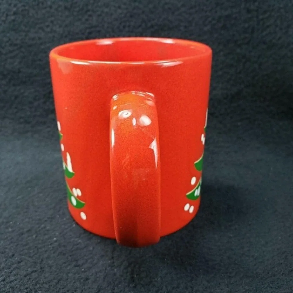 Waechtersbach Red Christmas Tree Cup Mug Coffee Tea 12‎ oz Germany Discontinued